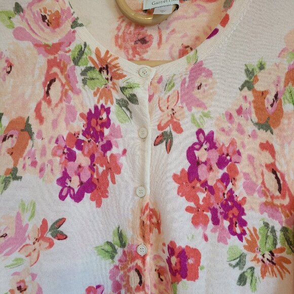 Merino wool floral cardigan - Picture 2 of 11